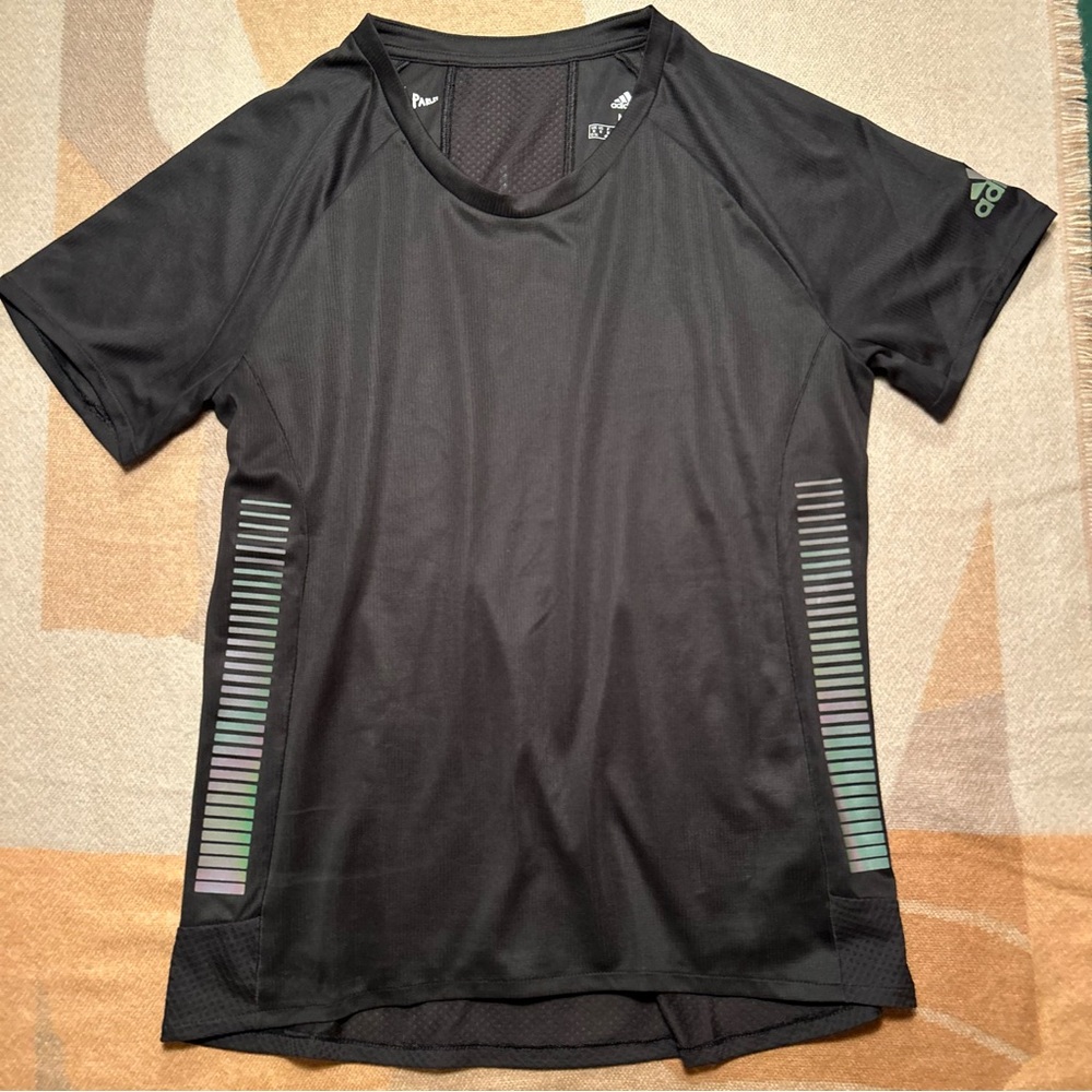 New w/o Tags black Adidas reflective parley energy running climacool t-shirt, M